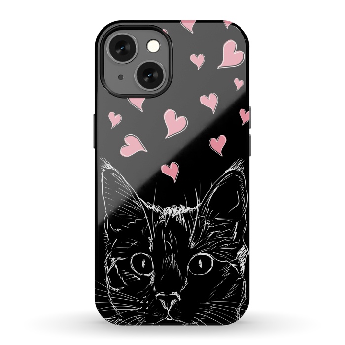 iPhone 13 StrongFit In love kitten by Oana 
