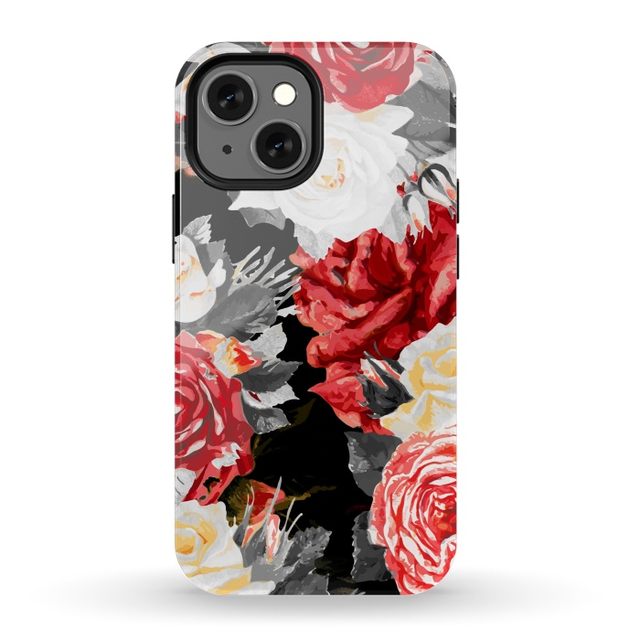 iPhone 13 mini StrongFit Red and white roses by Oana 