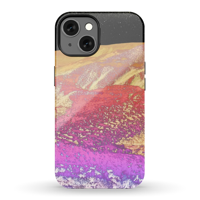 iPhone 13 StrongFit Vibrant rainbow mountain by Oana 