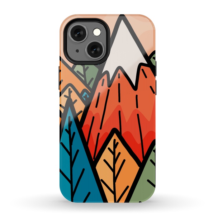 iPhone 13 mini StrongFit The lone mountain forest by Steve Wade (Swade)