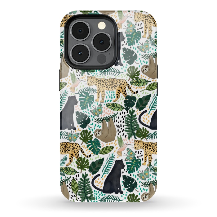 iPhone 13 pro StrongFit Emerald Forest Animals by Tangerine-Tane