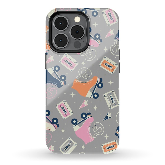 iPhone 13 pro StrongFit Roller skates pattern 05 by Jelena Obradovic