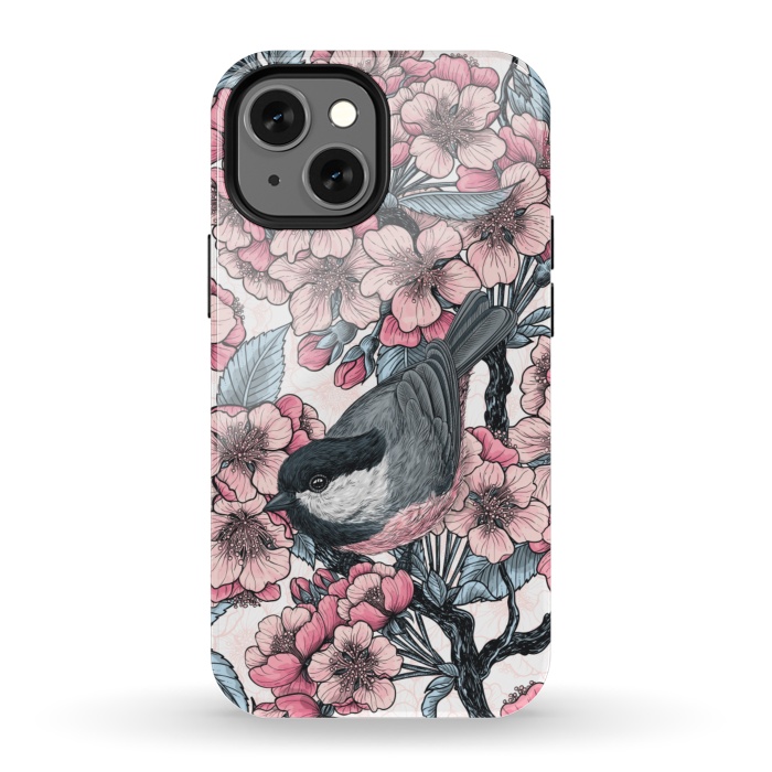 iPhone 13 mini StrongFit Chickadee garden 2 by Katerina Kirilova