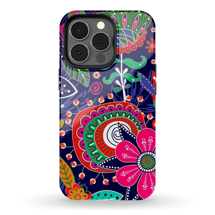 iPhone 13 pro StrongFit Seamless Floral Pattern by ArtsCase