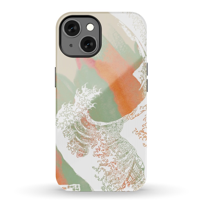 iPhone 13 StrongFit Calm into Great Wave Paint  I by ''CVogiatzi.