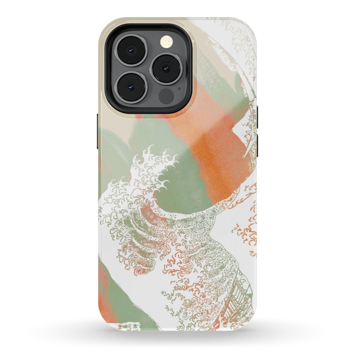 iPhone 13 pro StrongFit Calm into Great Wave Paint  I by ''CVogiatzi.