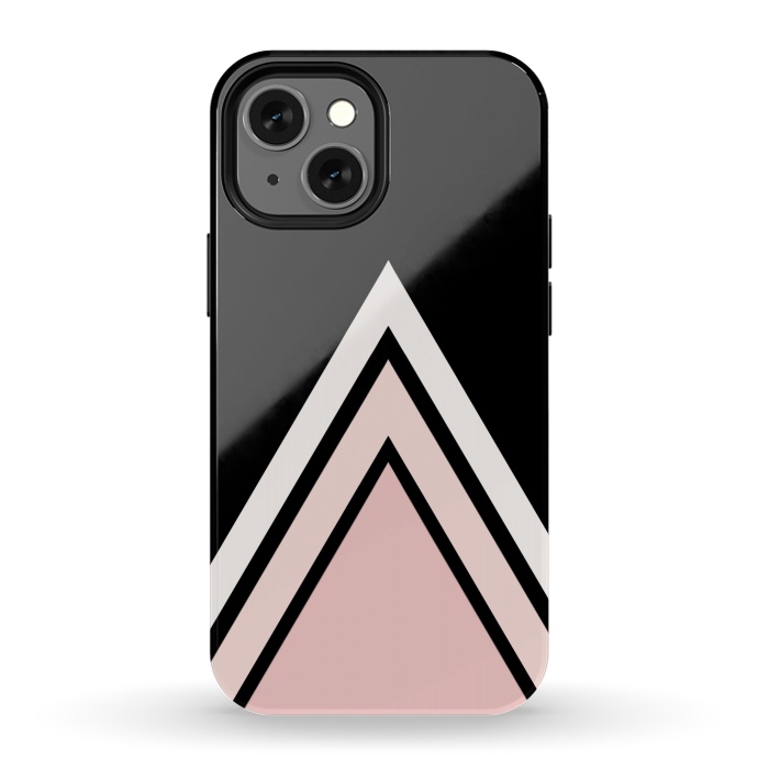 iPhone 13 mini StrongFit Pink triangles by Jms
