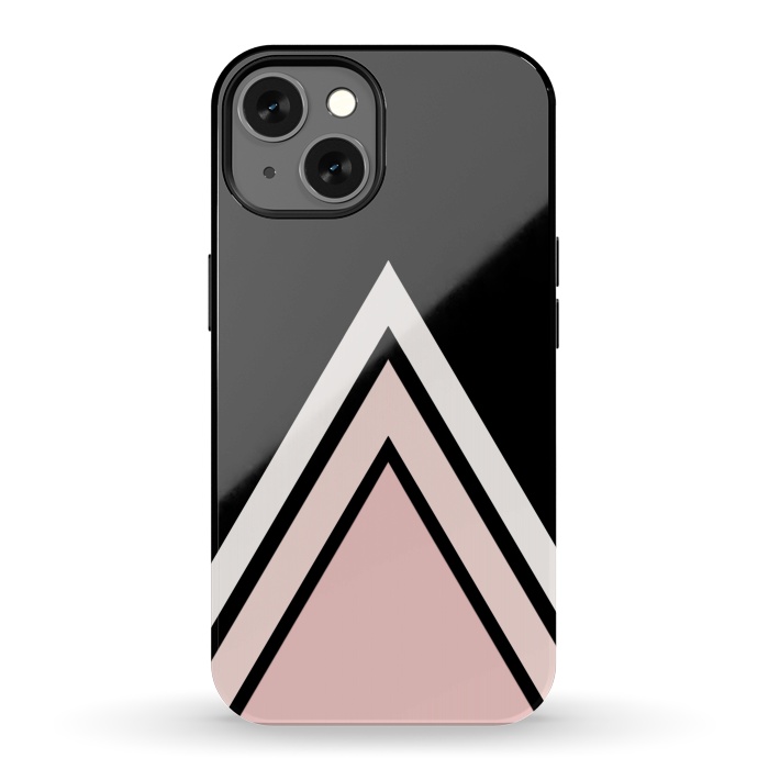 iPhone 13 StrongFit Pink triangles by Jms