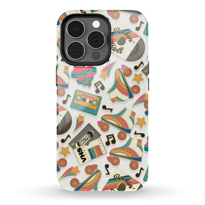 iPhone 13 pro StrongFit Retro Roller Rink by gingerlique