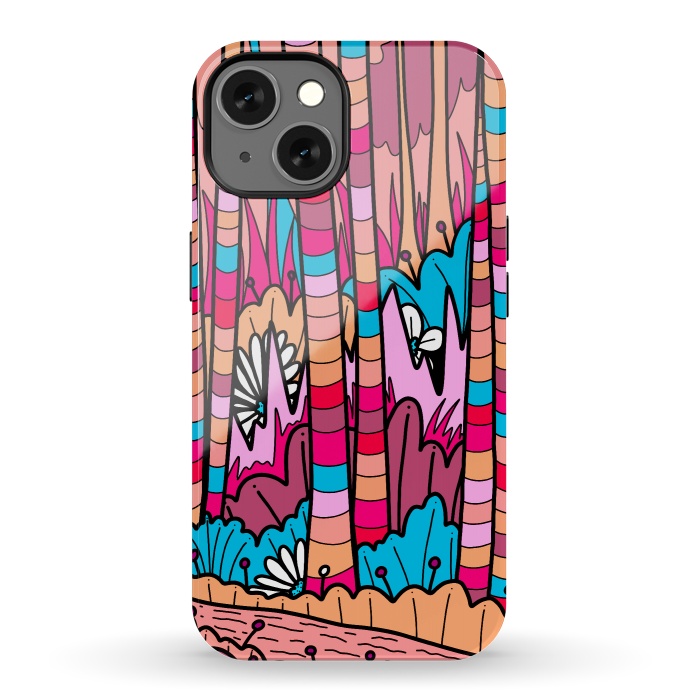 iPhone 13 StrongFit Stripe line forest by Steve Wade (Swade)