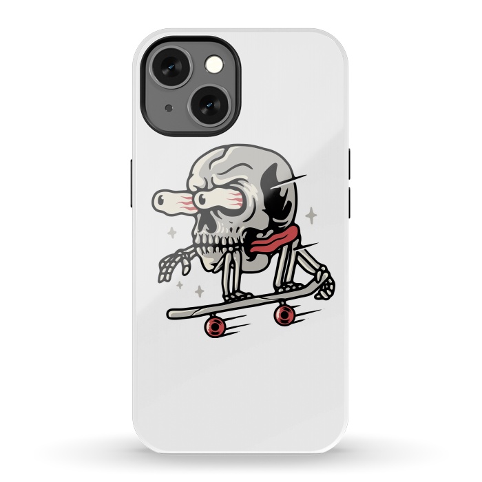 iPhone 13 StrongFit Skull Skateboarding by Afif Quilimo