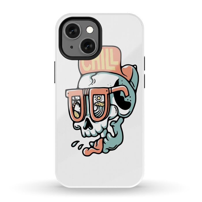 iPhone 13 mini StrongFit Chill Skull by Afif Quilimo