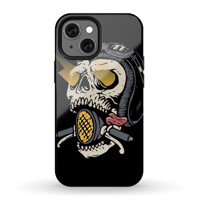 iPhone 13 mini StrongFit Skull Biker 1 by Afif Quilimo