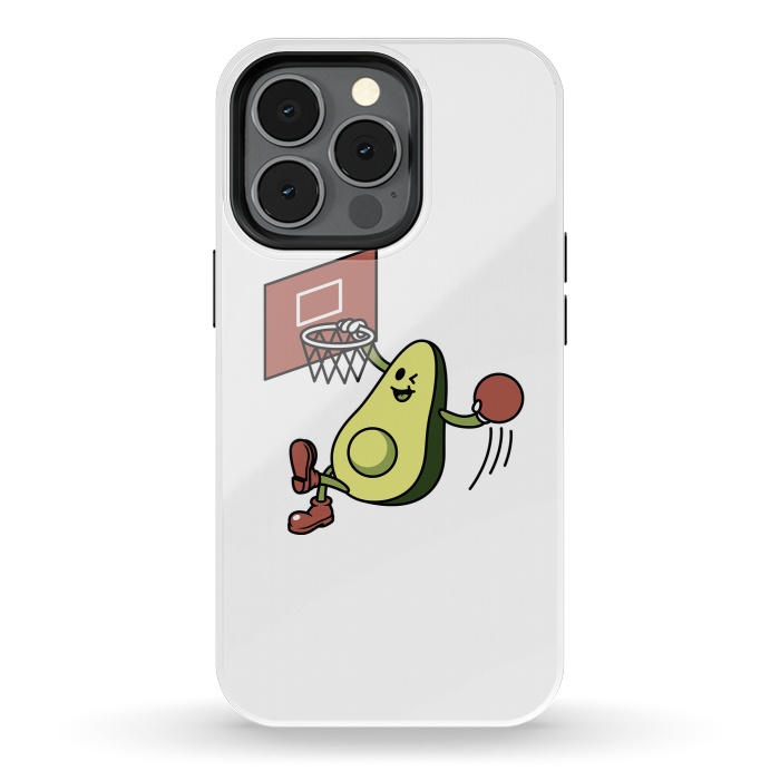 iPhone 13 pro StrongFit Avocado Playing Basketball by Afif Quilimo