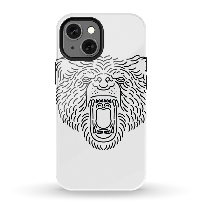 iPhone 13 mini StrongFit Bear Roar Line by Afif Quilimo