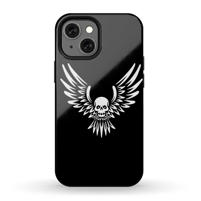iPhone 13 mini StrongFit Flying Skull by Afif Quilimo