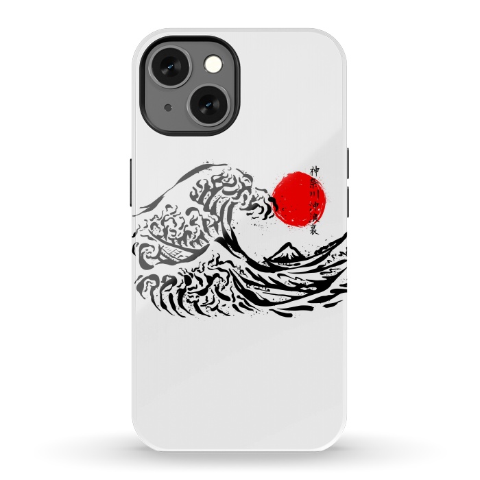 iPhone 13 StrongFit The Great Wave off Kanagawa Ink by Afif Quilimo