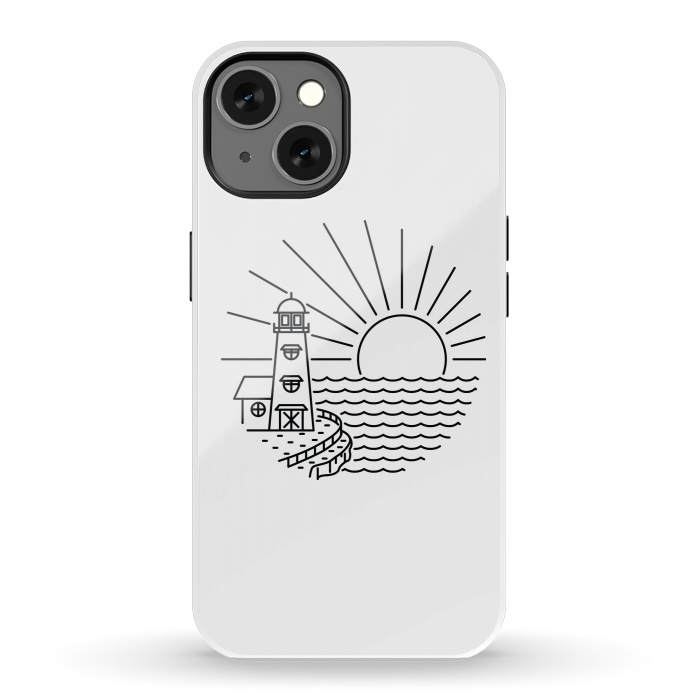 iPhone 13 StrongFit Lighthouse and Sunset by Afif Quilimo