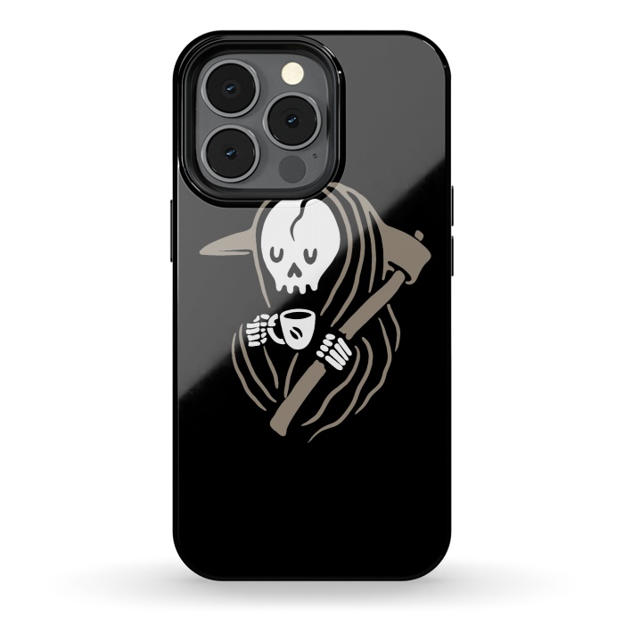 iPhone 13 pro StrongFit Grim Reaper Love Coffee by Afif Quilimo
