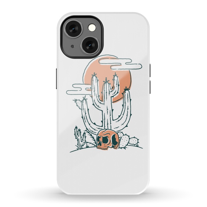 iPhone 13 StrongFit Skull and Cactus by Afif Quilimo