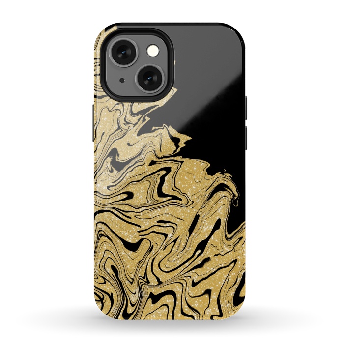iPhone 13 mini StrongFit Gold marble by Jms