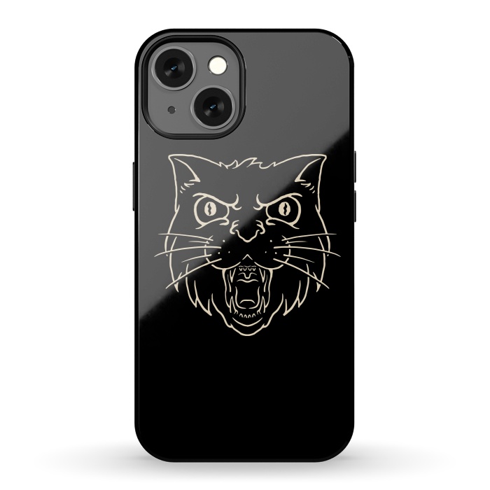 iPhone 13 StrongFit Angry Cat by Afif Quilimo