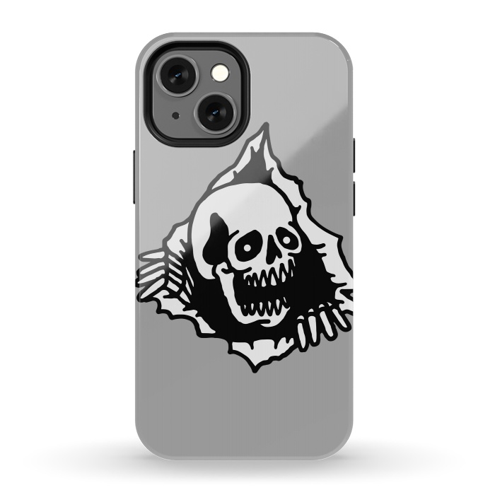 iPhone 13 mini StrongFit Skull Tearing up 2 by Afif Quilimo