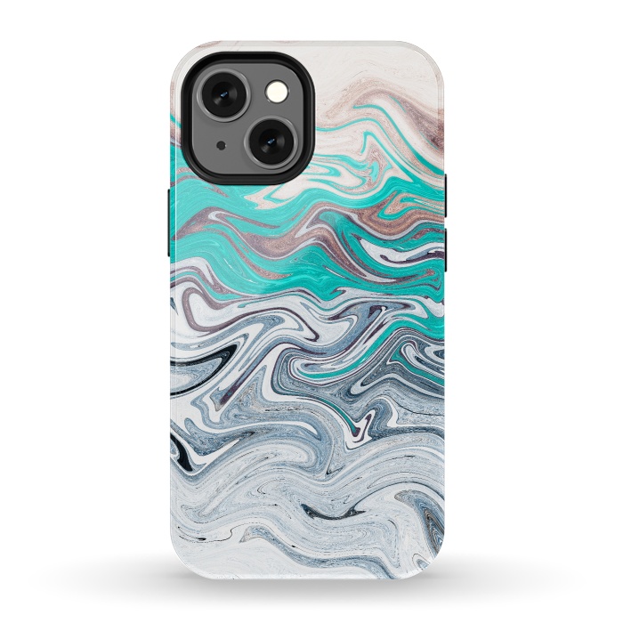 iPhone 13 mini StrongFit The liquid marble beach by Steve Wade (Swade)