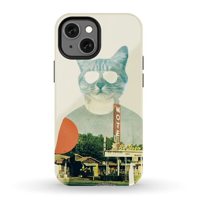 iPhone 13 mini StrongFit Cool Cat by Ali Gulec