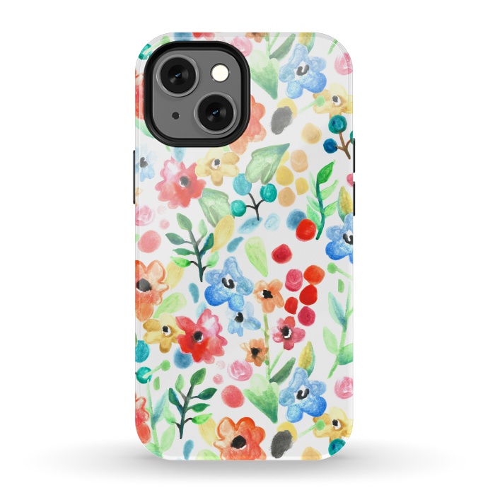 iPhone 13 mini StrongFit Flourish - Watercolour Floral by Tangerine-Tane