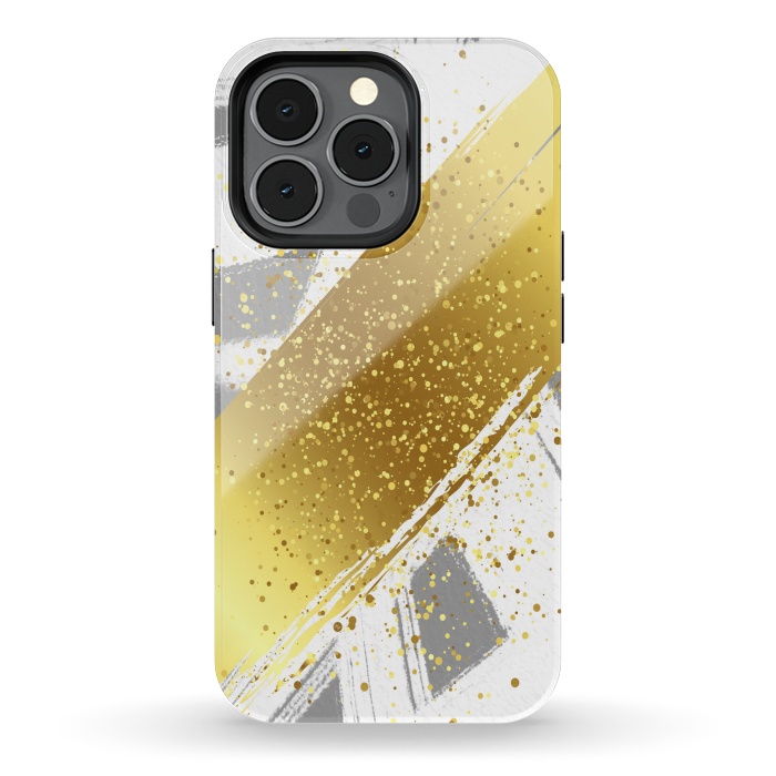 iPhone 13 pro StrongFit Golden Paint by Martina