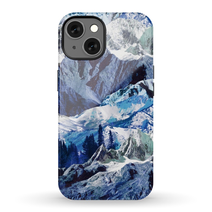 iPhone 13 StrongFit Blue mountains landscape art by Oana 