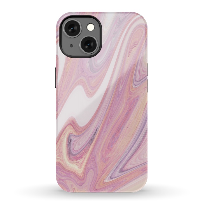 iPhone 13 StrongFit Pink marble by Rose Halsey
