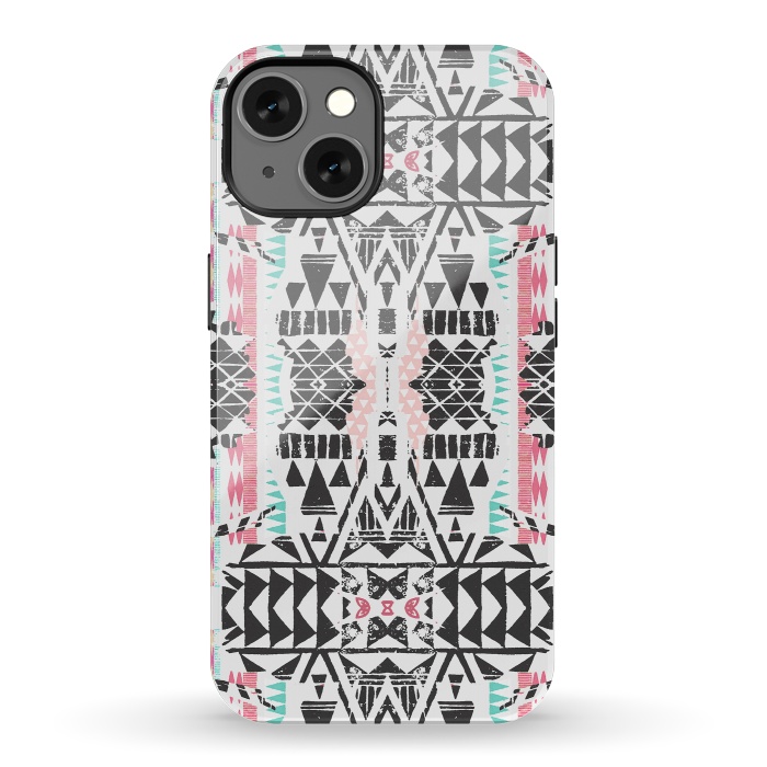 iPhone 13 StrongFit Playful tribal ethnic triangles by Oana 