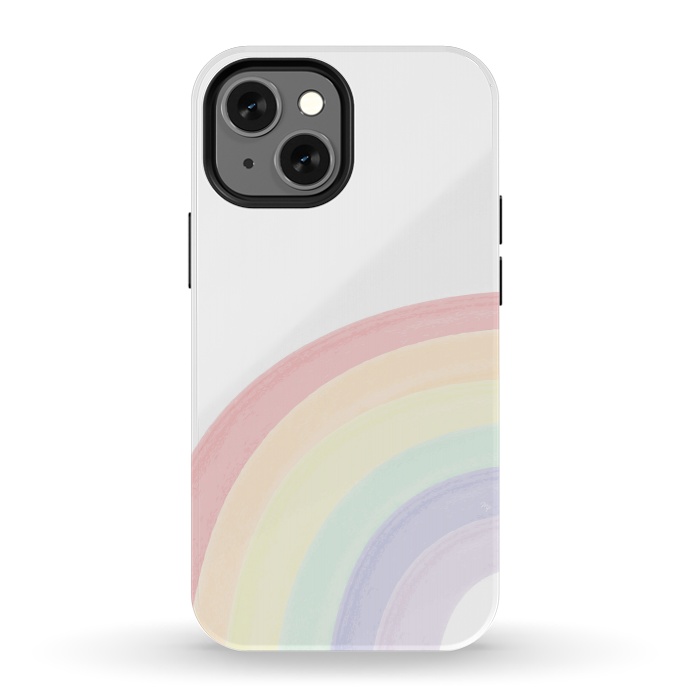 iPhone 13 mini StrongFit Pastel Rainbow by Martina