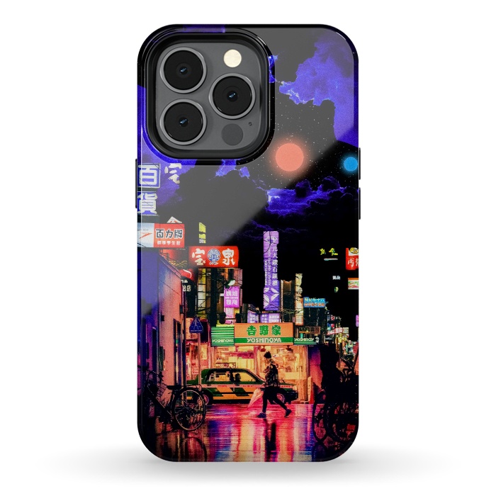 iPhone 13 pro StrongFit Neon streets by Steve Wade (Swade)
