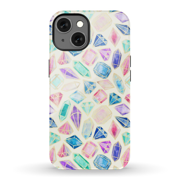 iPhone 13 StrongFit Watercolour Gems Intense by Tangerine-Tane