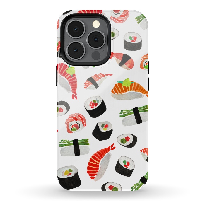 iPhone 13 pro StrongFit Sushi Pattern by Amaya Brydon