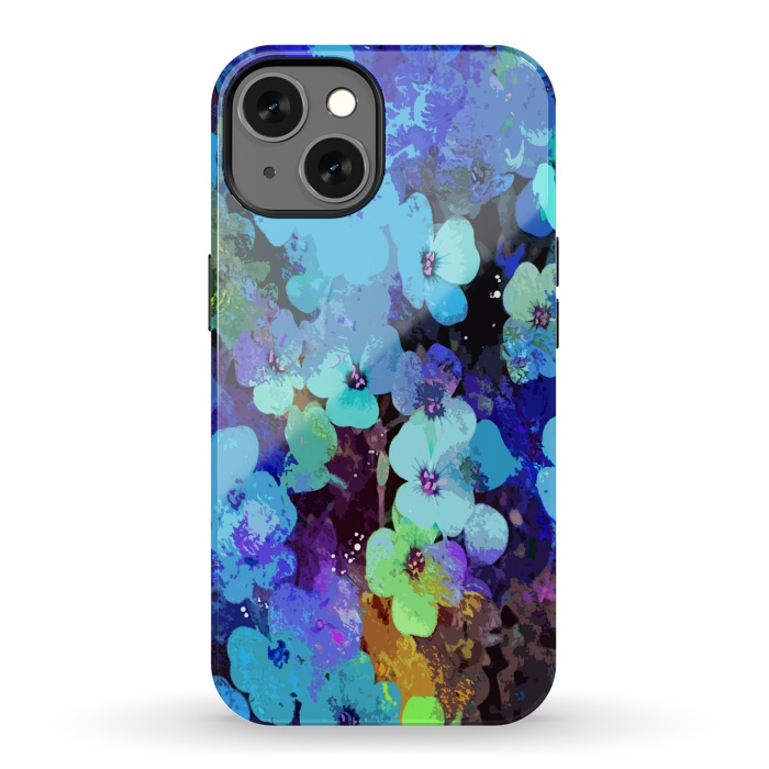 iPhone 13 StrongFit Blue floral art by Josie