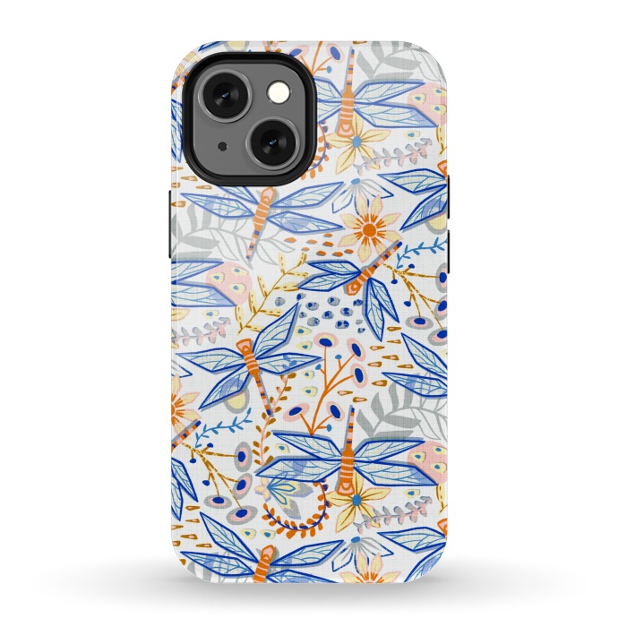 iPhone 13 mini StrongFit Dandy Dragonflies by Tigatiga