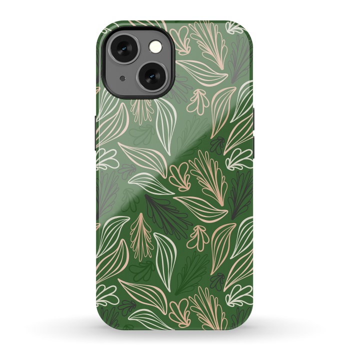 iPhone 13 StrongFit Evergreen Botanicals by Kimberly Senn | Senn & Sons