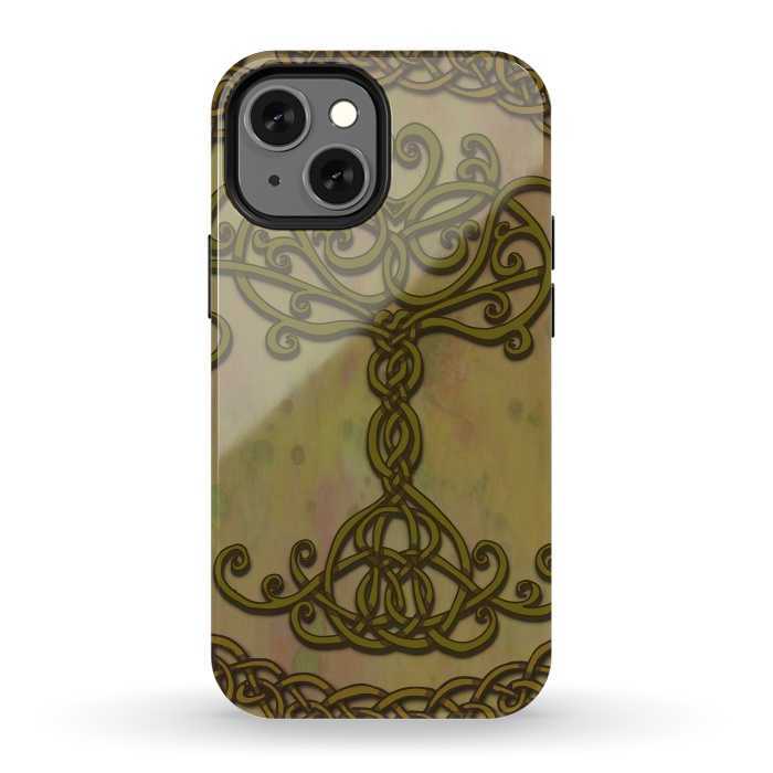 iPhone 13 mini StrongFit Celtic Tree of Life I by Lotti Brown