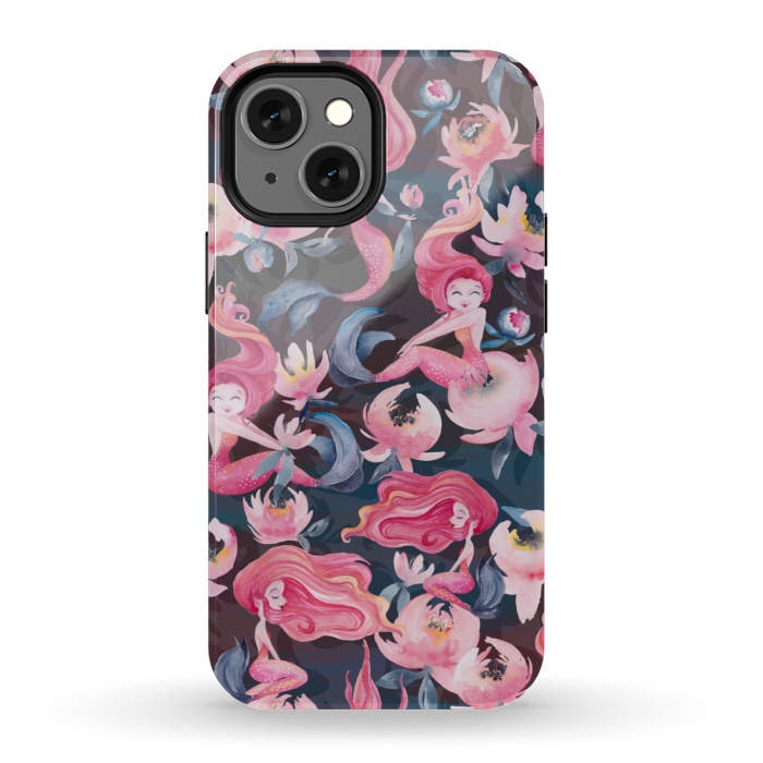 iPhone 13 mini StrongFit Mini Mermaid Mischief by gingerlique