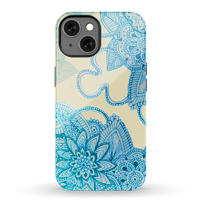 iPhone 13 StrongFit Floral Doodle G580 by Medusa GraphicArt