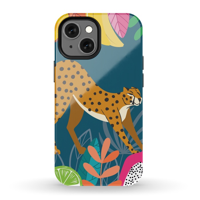 iPhone 13 mini StrongFit Cheetah stretching in the wild by Jelena Obradovic