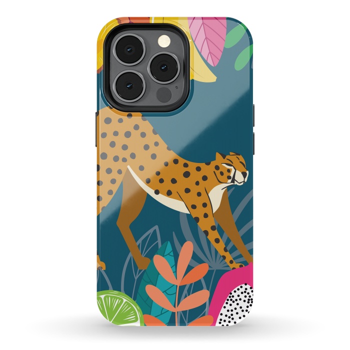 iPhone 13 pro StrongFit Cheetah stretching in the wild by Jelena Obradovic