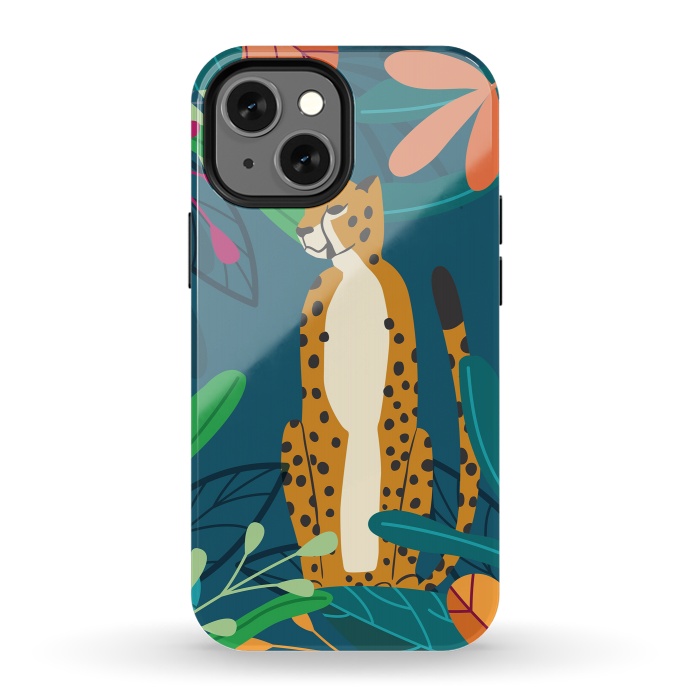 iPhone 13 mini StrongFit Cheetah chilling by Jelena Obradovic