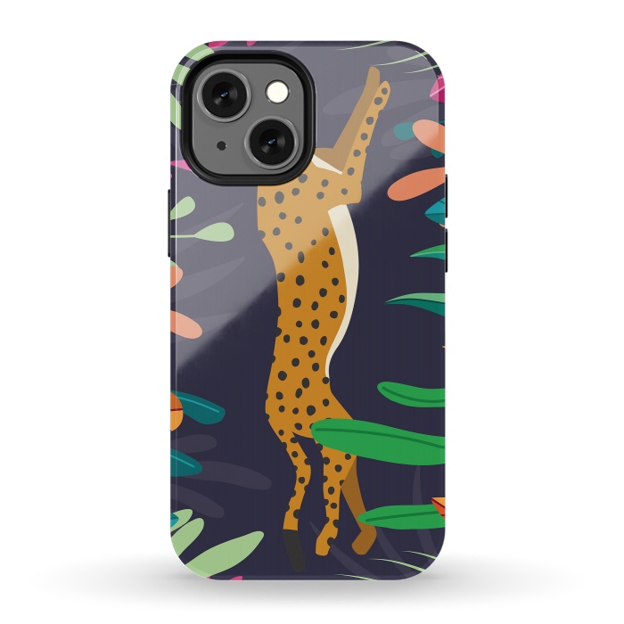 iPhone 13 mini StrongFit Cheetah running by Jelena Obradovic