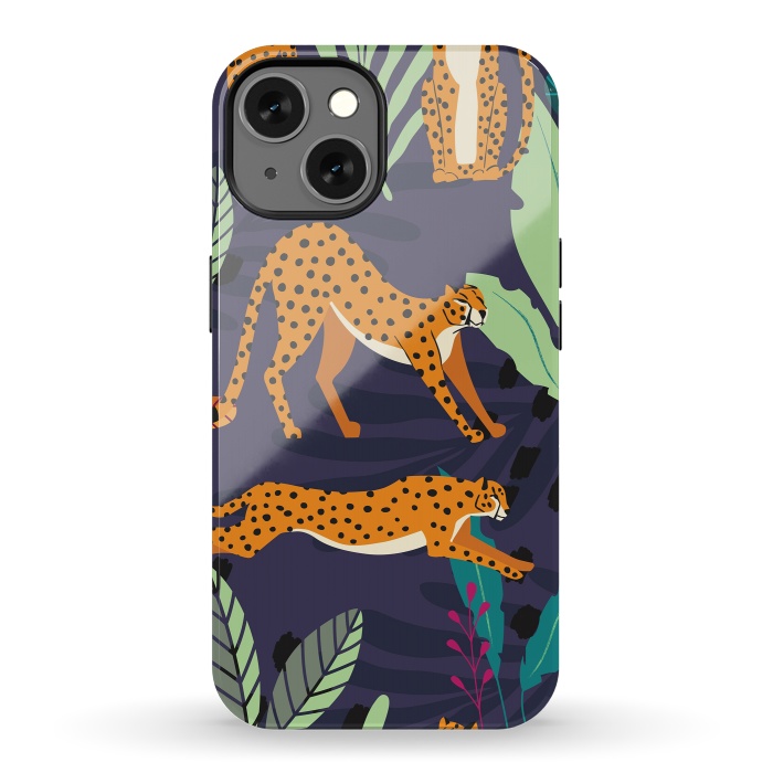 iPhone 13 StrongFit Cheetah pattern 02 by Jelena Obradovic