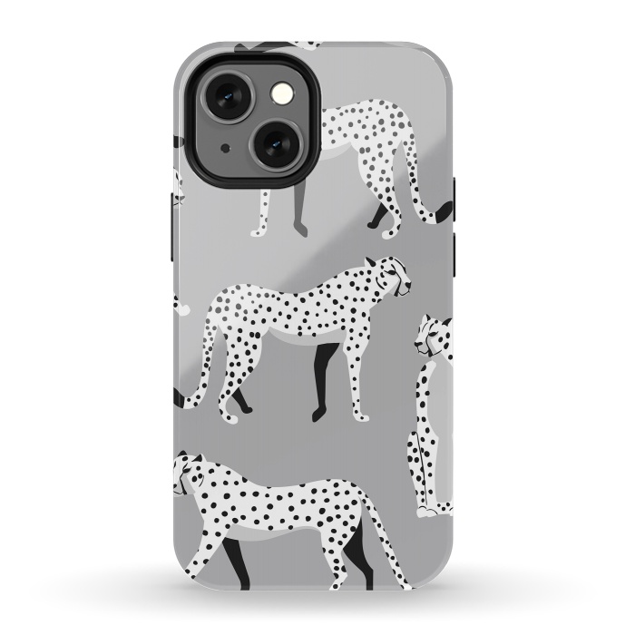 iPhone 13 mini StrongFit Cheetah pattern 04 by Jelena Obradovic